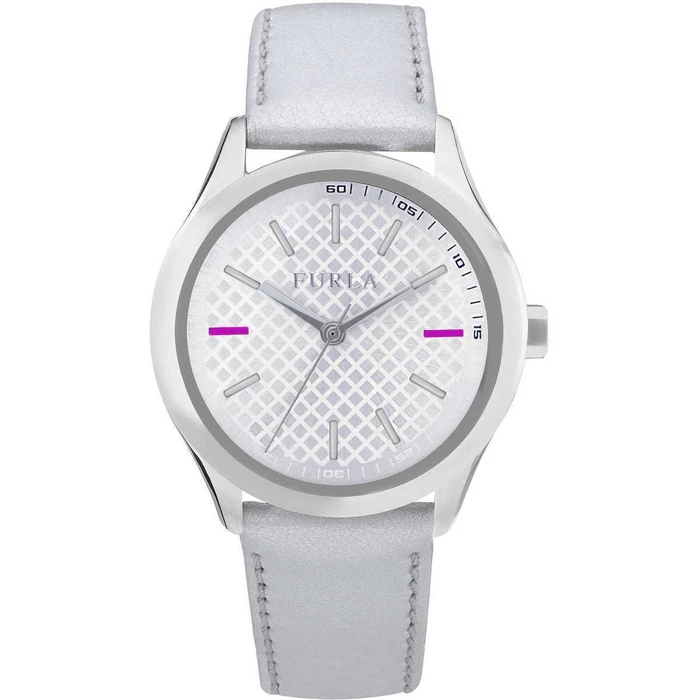 Furla Women's 35mm Quartz Watch with Silver Case and White Leather Strap R4251101504