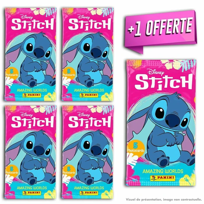 PANINI Φωτοκάρτες Disney Stitch Φάκελος με 3 Πακέτα των 5 Καρτών και 1 Limited Edition Card