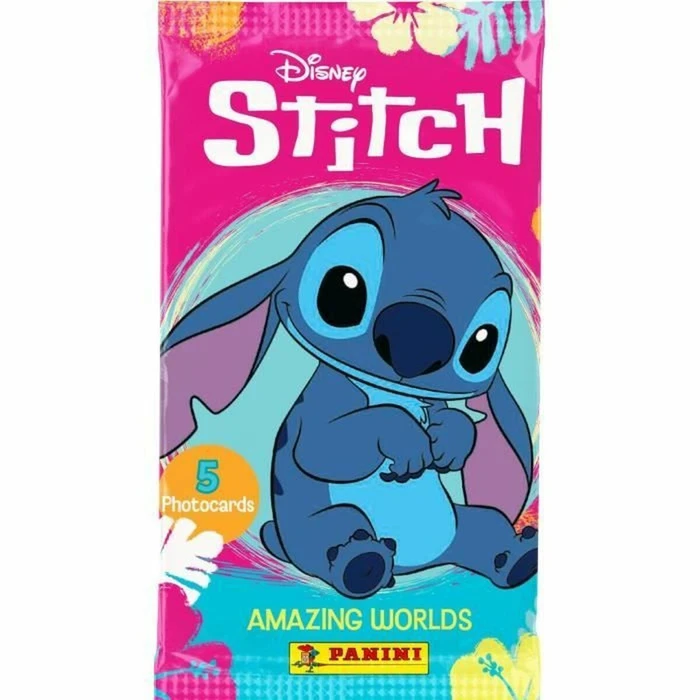 PANINI Φωτοκάρτες Disney Stitch Φάκελος με 3 Πακέτα των 5 Καρτών και 1 Limited Edition Card