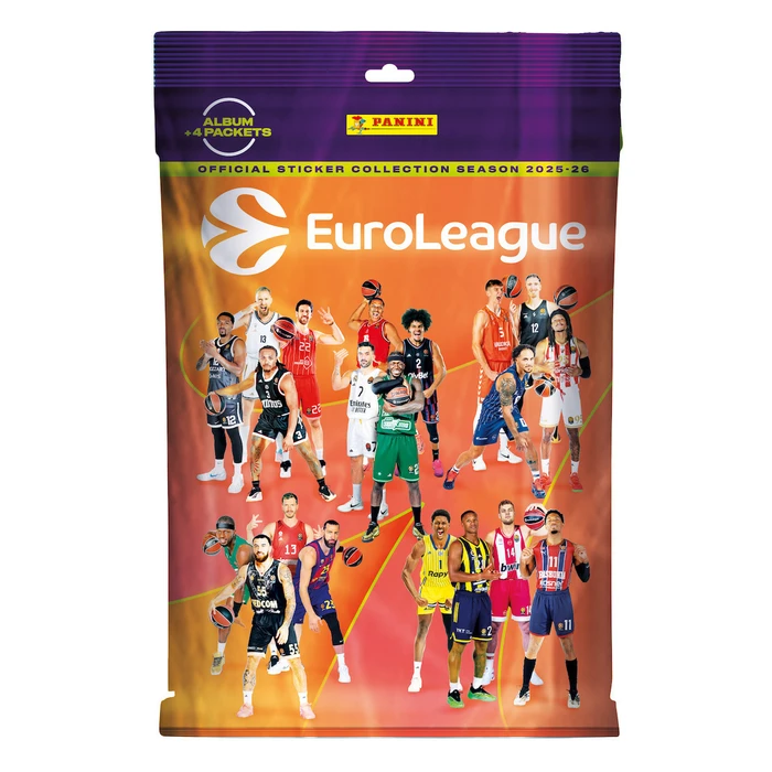 PANINI Panini Euroleague 2026 Sticker Starter Pack Album and 4 Packs of 5 Stickers