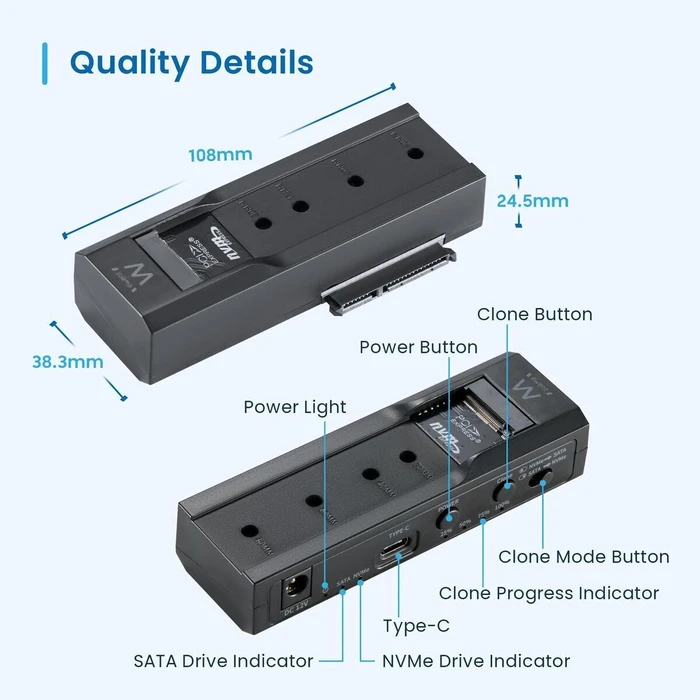 Ewent Docking Station Σκληρών Δίσκων SATA (EW7065)
