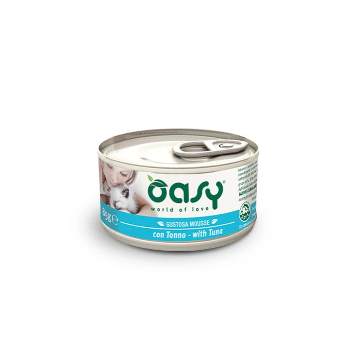Oasy Gustosa Mousse Wet Food for Adult Cats - Tuna, Grain-Free, 85 g