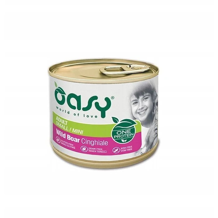 Oasy 0.2kg Wet Food for Adult Small Breed Dogs with Wild Boar