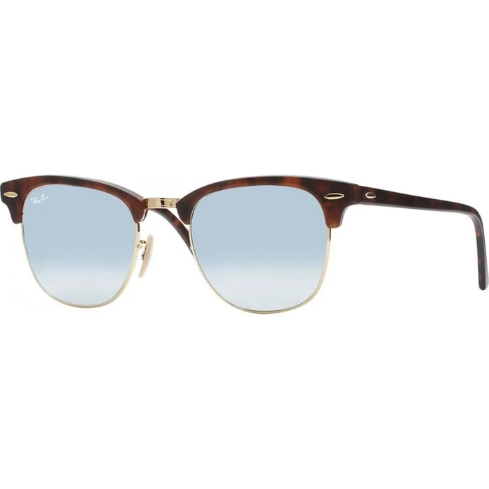 Ray Ban Clubmaster Unisex Γυαλιά Ηλίου RB3016 114530 (Καφέ ταρταρούγα σκελετός, Ασημί καθρέφτης φακός)
