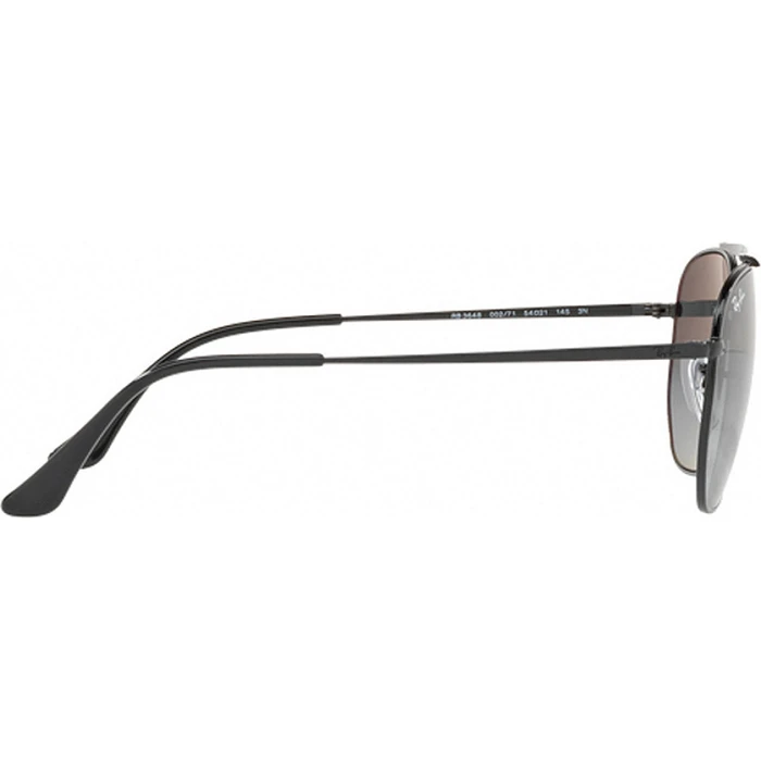 Ray Ban The Marshal II Unisex Sunglasses RB3648 002/71 — Black Metal Frame, Black Gradient Lens, 54/21/145