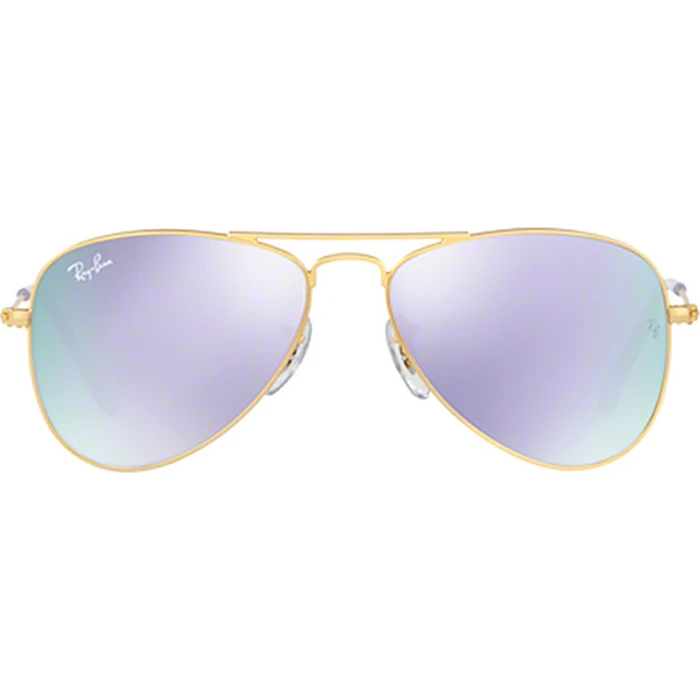 Ray Ban Άθραυστα Aviator Παιδικά Γυαλιά Ηλίου με Καθρέφτη Φακό Χρυσά για 7-11 Ετών