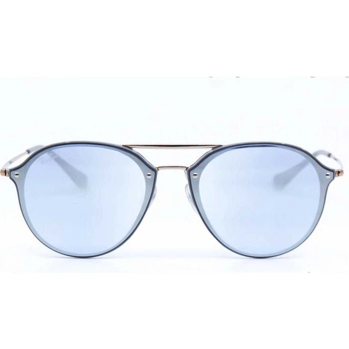 Ray Ban Blaze Double Bridge RB4292N Ανδρικά Γυαλιά Ηλίου - Ασημί Μεταλλικός Σκελετός με Μωβ Καθρέφτη (62/15/140)