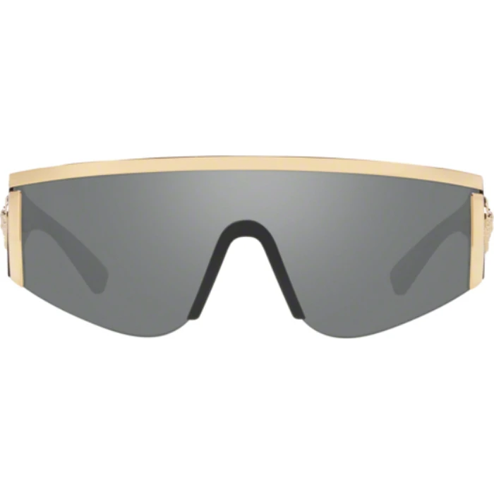 Versace Ανδρικά Γυαλιά Ηλίου με Χρυσό Κοκκάλινο Σκελετό και Μαύρο Καθρέφτη Φακό VE2197 1000/6G