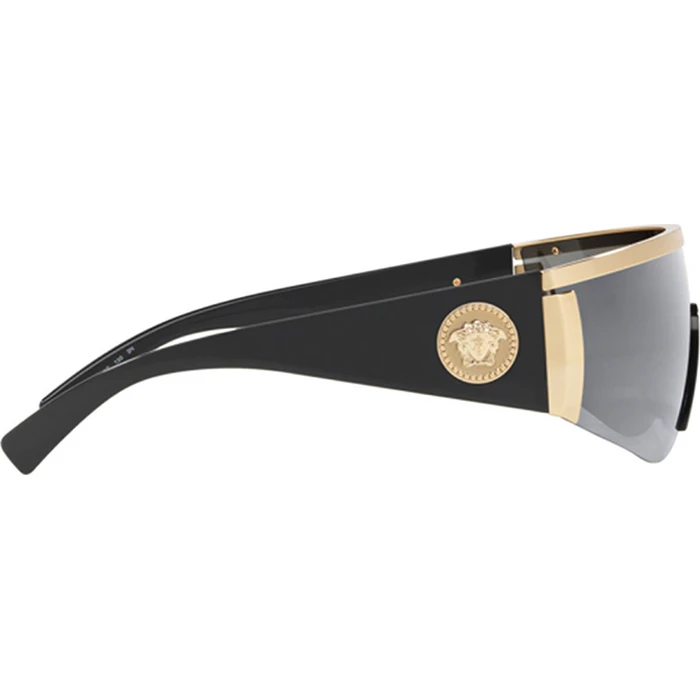 Versace Ανδρικά Γυαλιά Ηλίου με Χρυσό Κοκκάλινο Σκελετό και Μαύρο Καθρέφτη Φακό VE2197 1000/6G