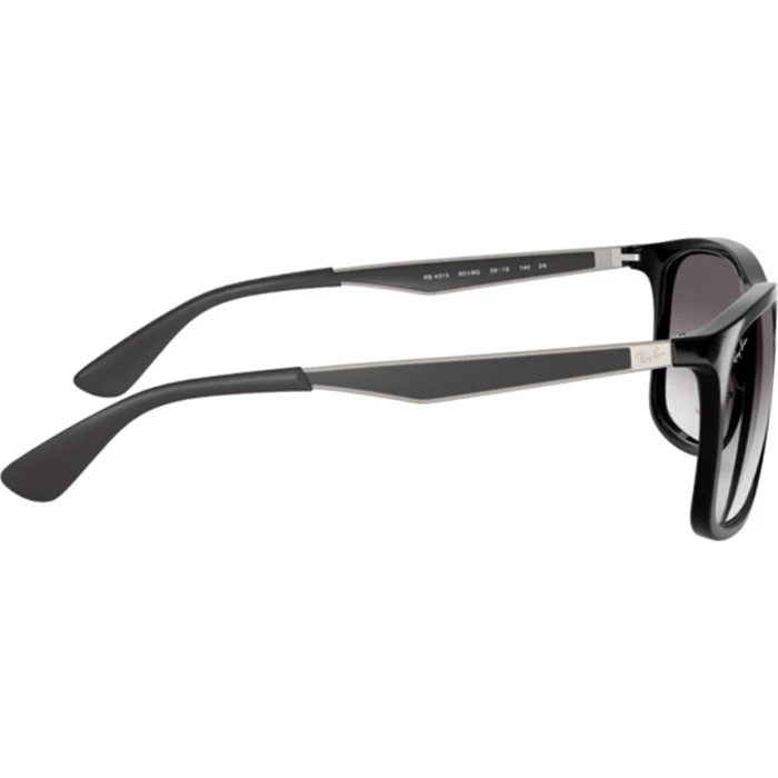 Ray Ban Ανδρικά Γυαλιά Ηλίου RB4313 601/8G Μαύρο Κοκκάλινο Σκελετό με Μαύρο Ντεγκραντέ Φακό