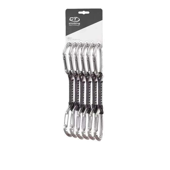 Climbing Technology Skylotec Lime Set M-ul 12 cm - 6-pack Quickdraws - Aluminum - Silver