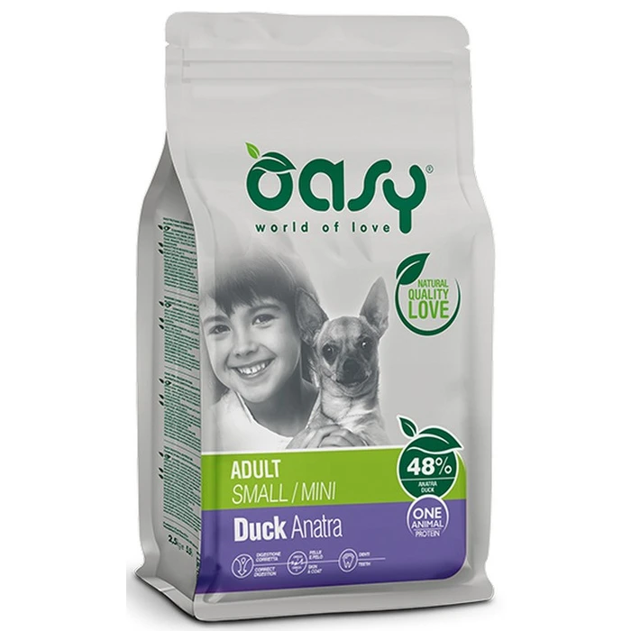 Oasy 2.5kg Dry Dog Food for Adult Small Breed Dogs — Duck