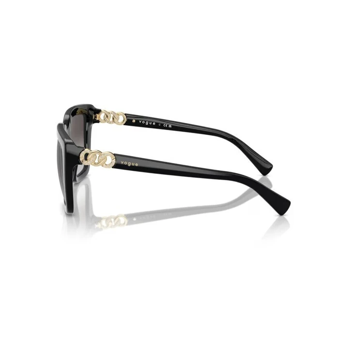 Vogue Women's Sunglasses VO5575SB W44/8G Black Acetate Frame Black Lens 55/17/140 mm