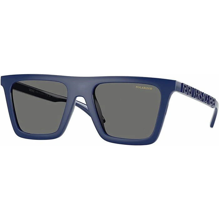 Versace Women's Sunglasses VE4468U 545081 - Blue Acetate Frame, Dark Grey Polarized Lenses (53/18/140 mm)