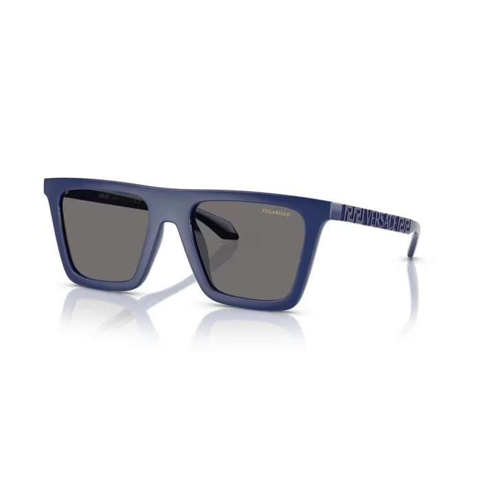 Versace Women's Sunglasses VE4468U 545081 - Blue Acetate Frame, Dark Grey Polarized Lenses (53/18/140 mm)