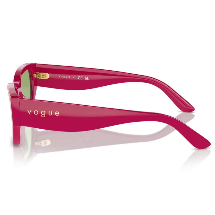 Vogue Unisex Γυαλιά Ηλίου με Κόκκινο Κοκκάλινο Σκελετό και Πράσινο Φακό VO5586S 3160/2