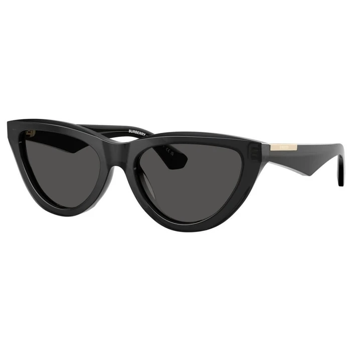 Women's Sunglasses Burberry BE4436U 411287 - Black Acetate Frame, Grey Lens, 55/18/145 mm