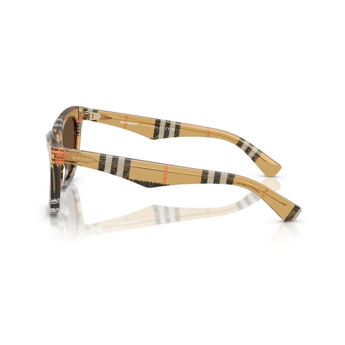 Burberry Women Sunglasses BE4435-414673 Multicolored Acetate Frame 53/18/140 Brown Lenses