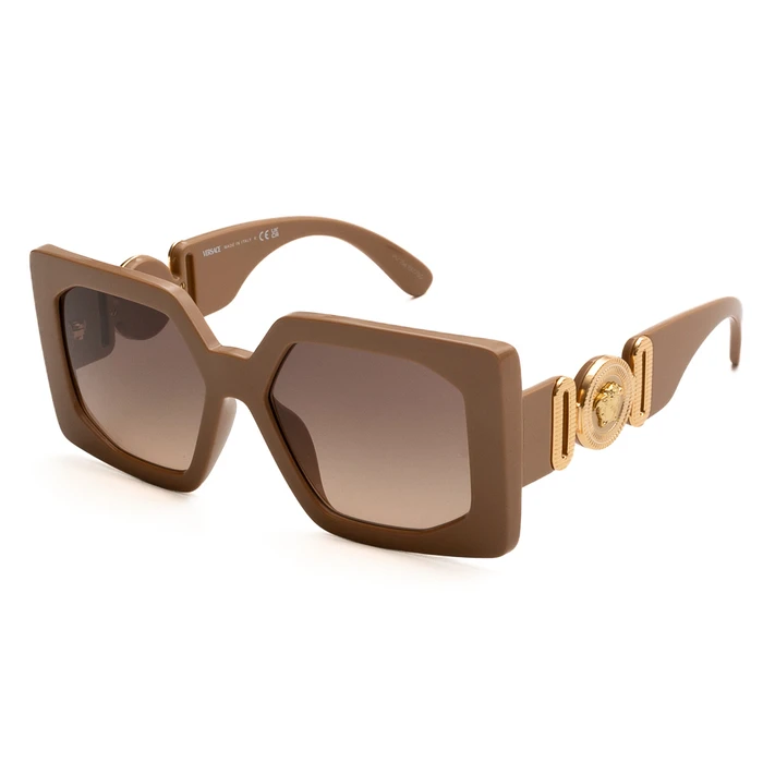 Versace Women's Sunglasses VE4478U 549961 - Beige Acetate Frame, Brown Gradient Lenses