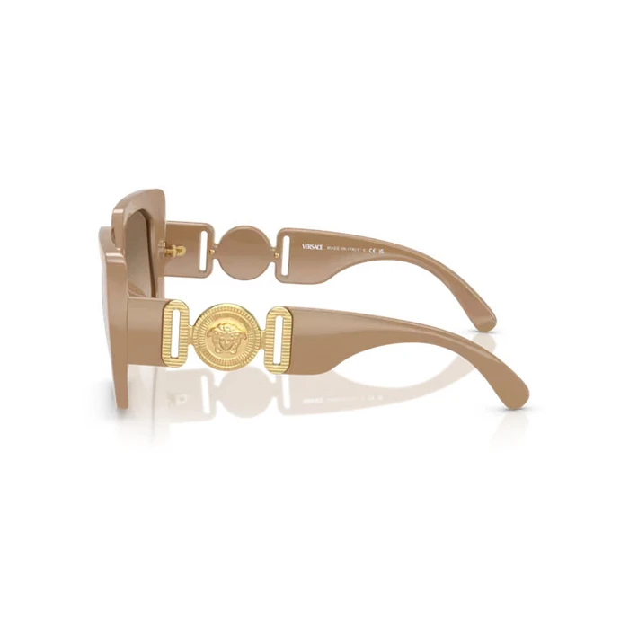 Versace Women's Sunglasses VE4478U 549961 - Beige Acetate Frame, Brown Gradient Lenses