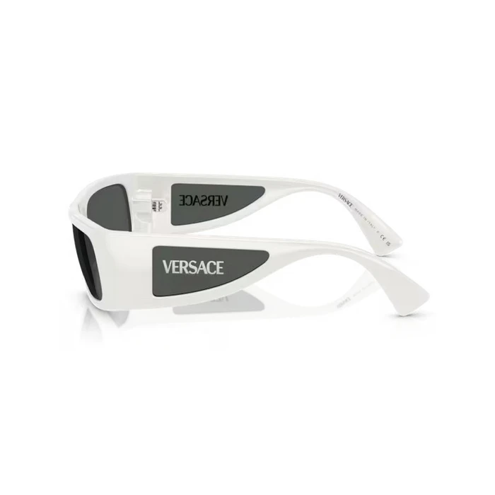 VERSACE Γυαλιά Ηλίου Unisex VE4482-314-87 Λευκό Κοκκάλινο Σκελετό Γκρι Φακός 57/16/135