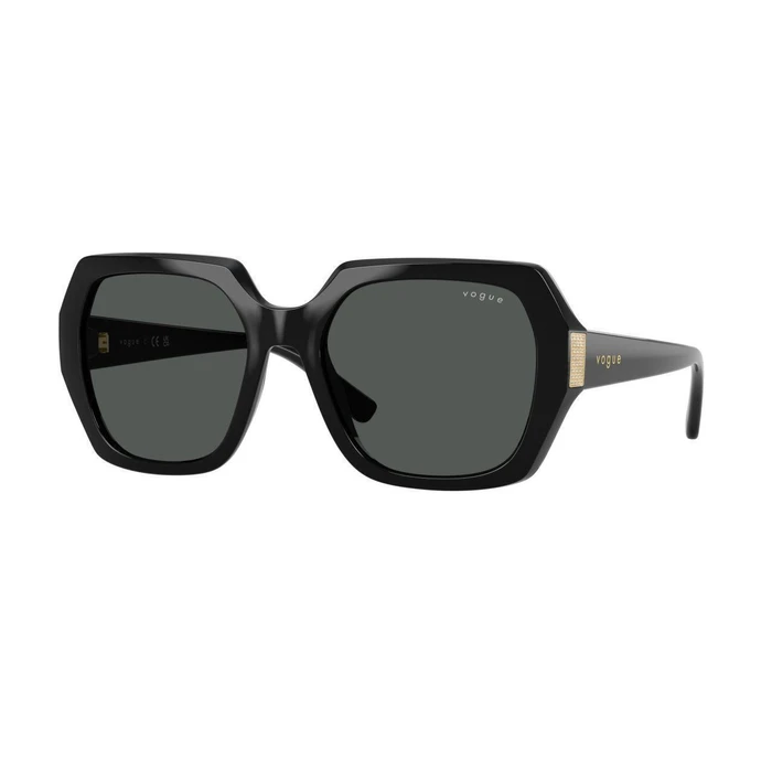 Vogue Women's Sunglasses VO5612SB W44/87 - Black Acetate Frame, Grey Lenses, Size 55/19/140