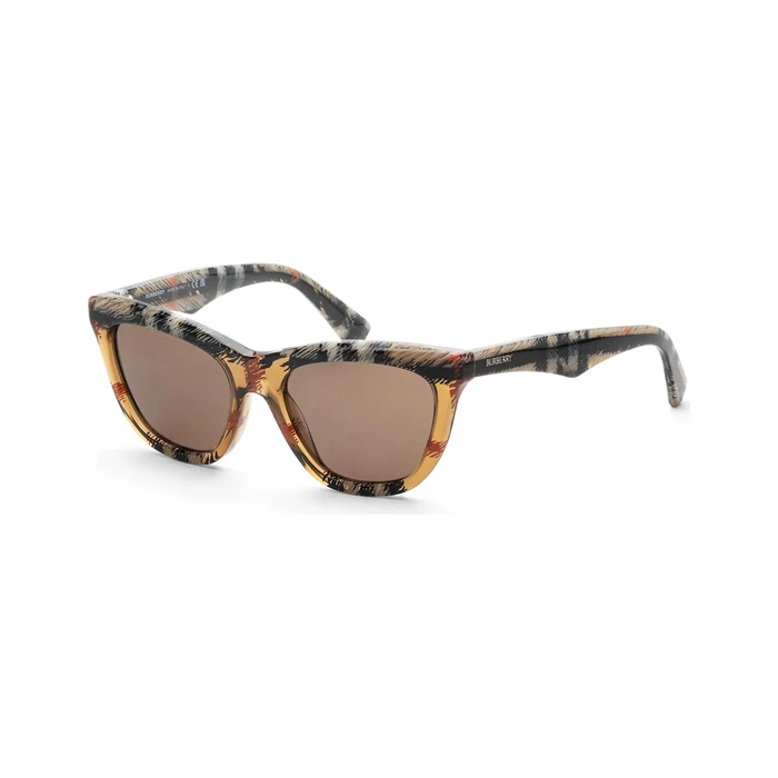 Burberry Γυναικεία Γυαλιά Ηλίου BE4435F 4673 - Καφέ Κοκκάλινος Σκελετός, Καφέ Φακοί, 53/18/140 mm