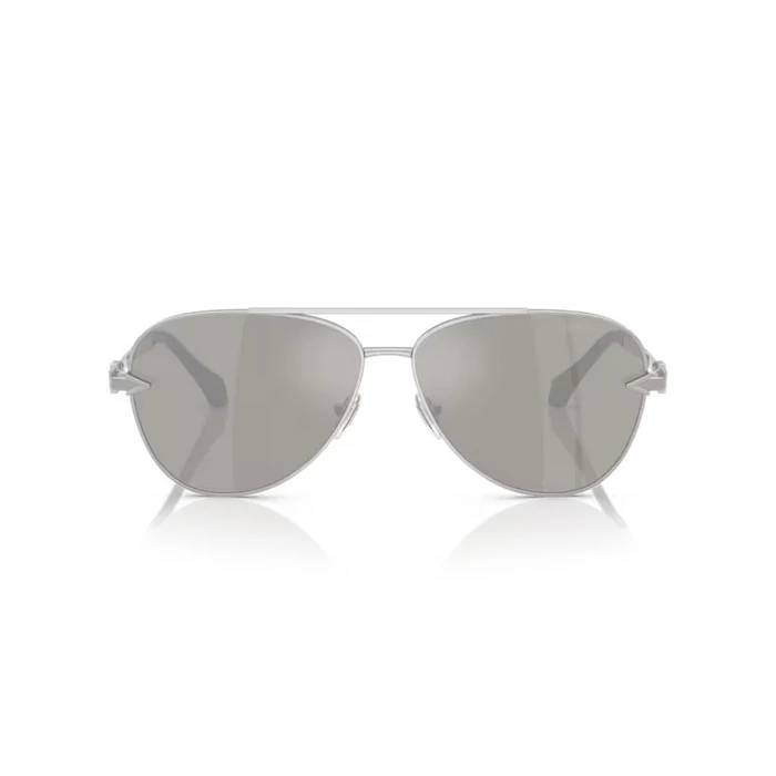 Versace Men's Sunglasses VE2283-10006G - Silver Metal Frame, Grey Lenses, Size 61/13/140