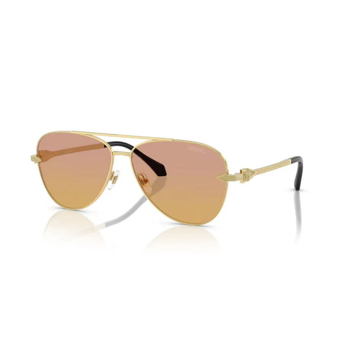 Versace Unisex Γυαλιά Ηλίου με Χρυσό Μεταλλικό Σκελετό VE2283-1002EL