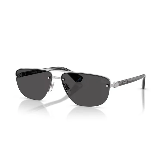 Burberry Ανδρικά Γυαλιά Ηλίου BE3164-100587 Ασημί Μεταλλικός Σκελετός, Γκρι Φακοί (62/15/140)
