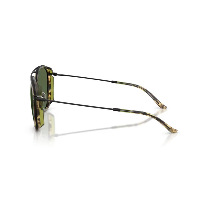 Emporio Armani Ανδρικά Γυαλιά Ηλίου EA2163-300171 Καφέ Ταρταρούγα Μεταλλικό Σκελετό Καφέ Φακό 56/18/145