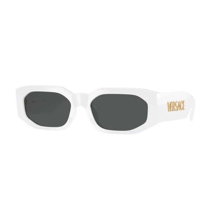 Versace Unisex Sunglasses VE4489U 314/87 – White Acetate Frame, Grey Lens (55/18/145 mm)