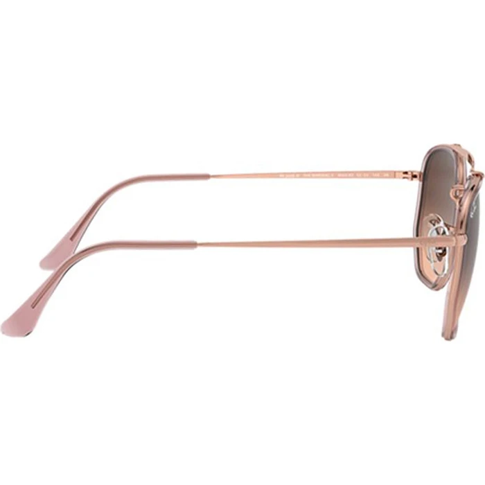 Ray Ban The Marshal II Unisex Γυαλιά Ηλίου με Ροζ Χρυσό Μεταλλικό Σκελετό και Καφέ Φακό RB3648M 9069/A5