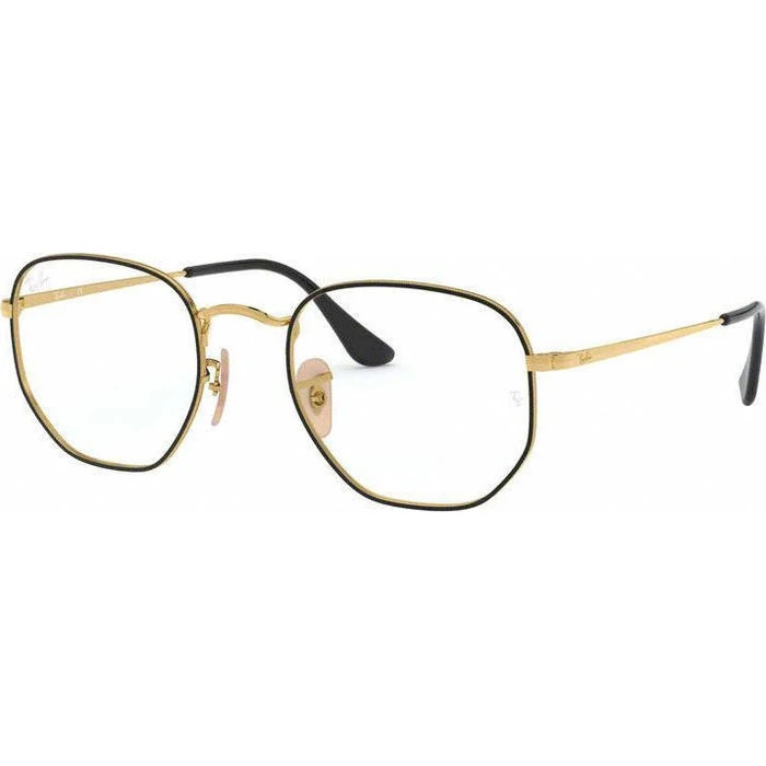 Ray Ban Hexagonal Metal Optical Frame Glasses Black RB6448 2991 (54)