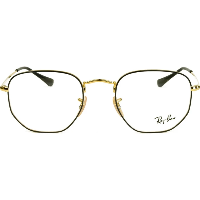 Ray Ban Hexagonal Metal Optical Frame Glasses Black RB6448 2991 (54)
