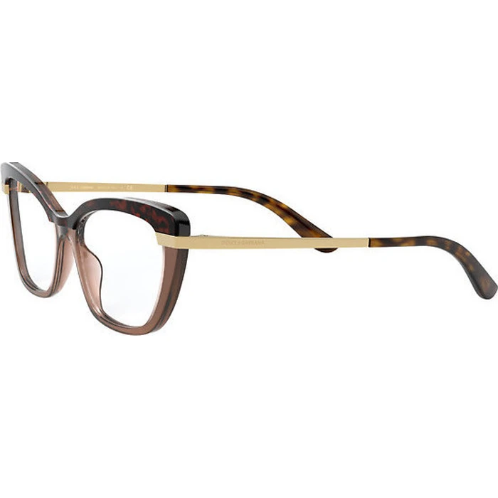 Dolce & Gabbana Γυναικείος Σκελετός Γυαλιών DG3325 Καφέ Ταρταρούγα Πεταλούδα 54/17/140