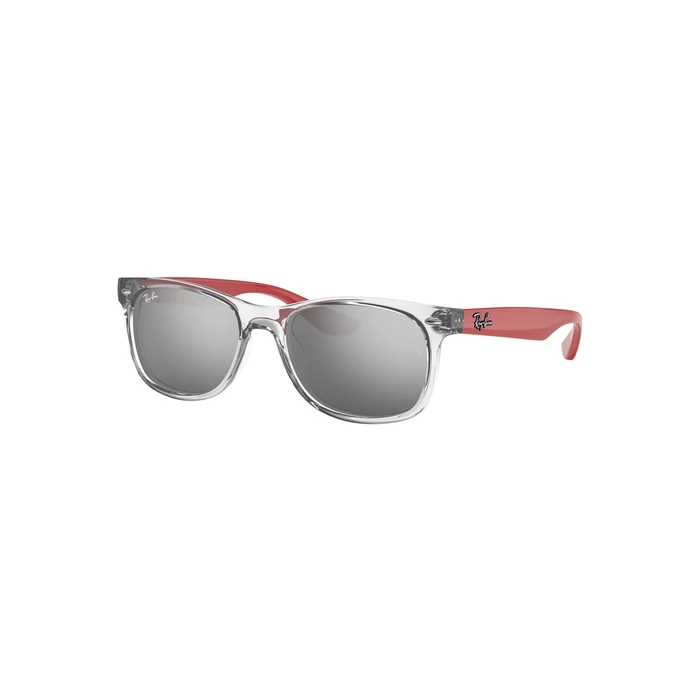 Ray Ban Wayfarer Junior Shatterproof Square Kids Sunglasses with Mirror Transparent Lens - RJ9052S 70636G (48/16/130)