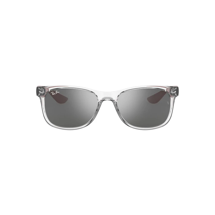 Ray Ban Wayfarer Junior Shatterproof Square Kids Sunglasses with Mirror Transparent Lens - RJ9052S 70636G (48/16/130)