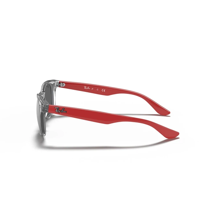 Ray Ban Wayfarer Junior Shatterproof Square Kids Sunglasses with Mirror Transparent Lens - RJ9052S 70636G (48/16/130)