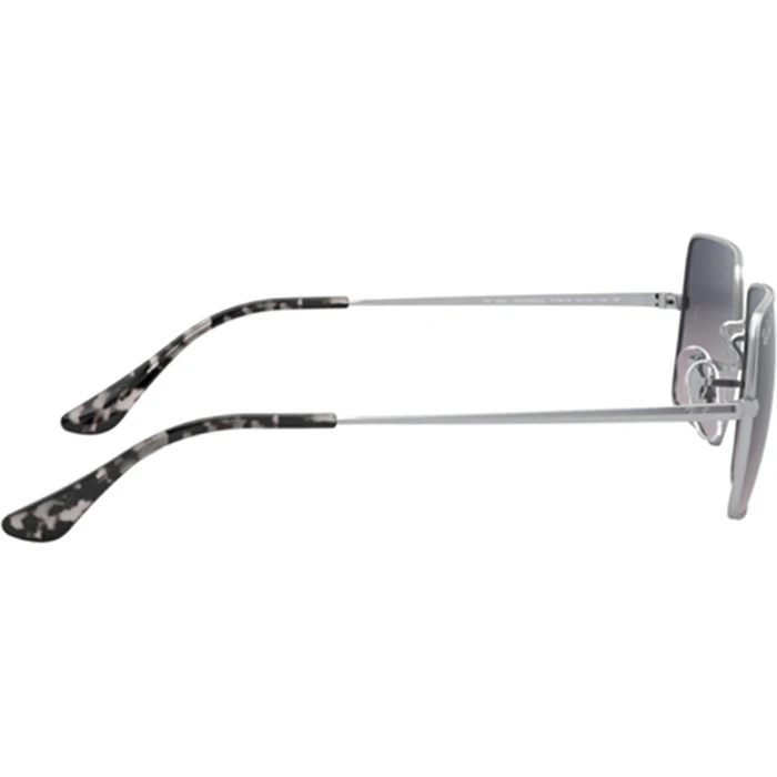 Ray Ban Rectangle Unisex Sunglasses RB1969 (RB1969-914978) - Silver Metal Frame, Purple Lenses, 54/19/145