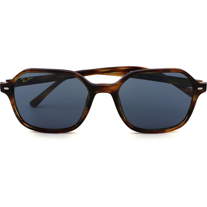 Ray Ban John Unisex Sunglasses RB2194 954/62 Brown Tortoise Acetate Frame with Blue Lenses