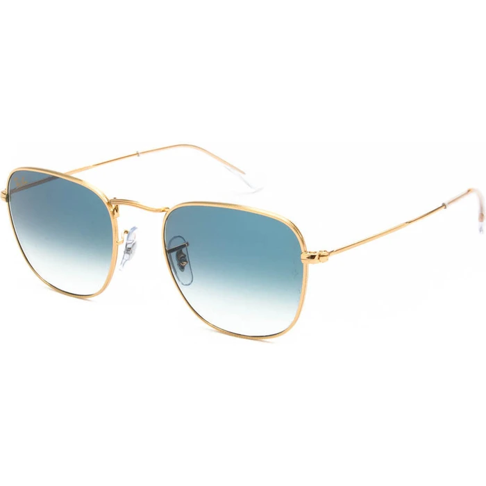 Ray Ban Frank Unisex Sunglasses Gold Metal Frame Blue Gradient Lens RB3857 91963F (51/19/145)