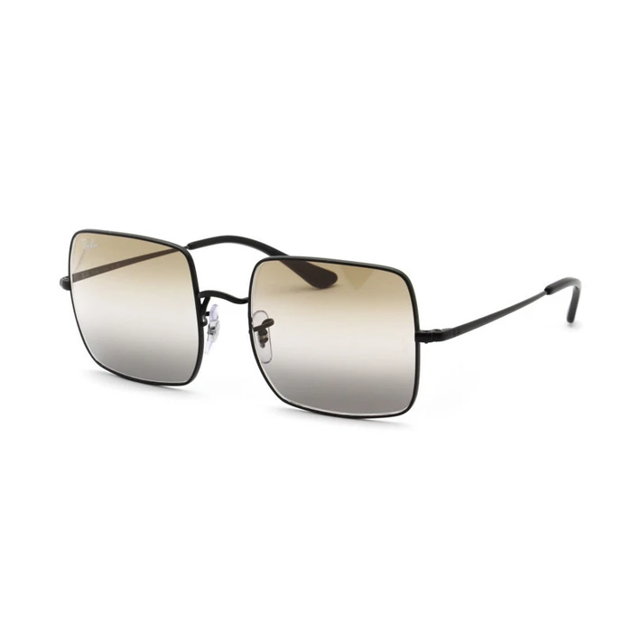 Ray Ban Square Women's Sunglasses RB1971 002/GG - Black Metal Frame, Brown Gradient Lens