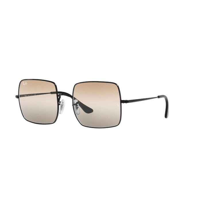 Ray Ban Square Women's Sunglasses RB1971 002/GG - Black Metal Frame, Brown Gradient Lens