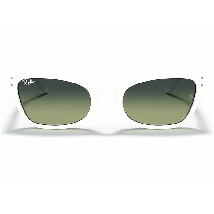 Ray Ban Lady Burbank Γυναικεία Γυαλιά Ηλίου RB2299 975/BH - Λευκό κοκκάλινο σκελετό, Πράσινοι ντεγκραντέ φακοί, Cat Eye (52/21/145)
