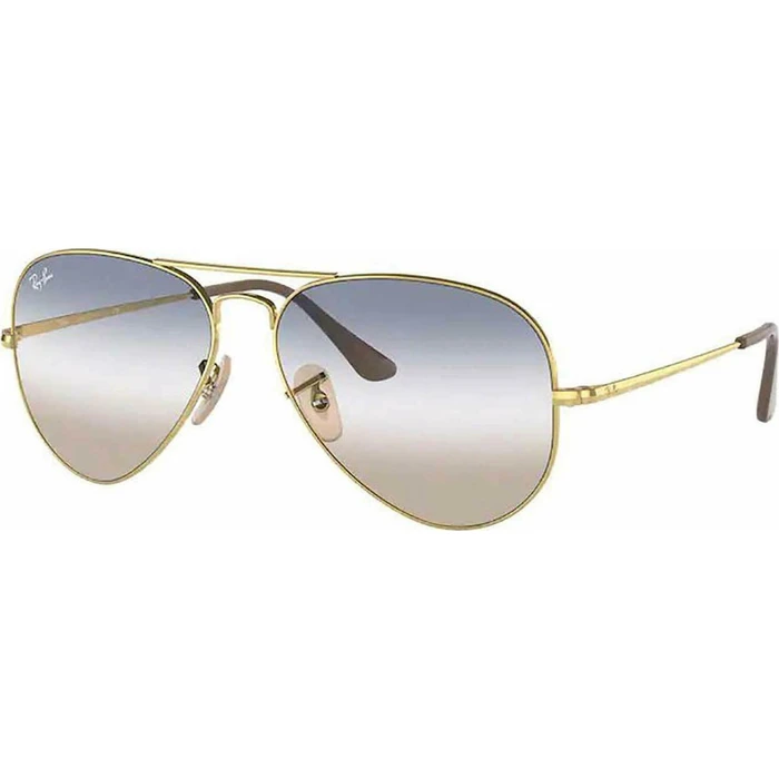 Ray Ban Aviator Metal II Unisex Sunglasses RB3689 001/GD 62mm - Gold Metal Frame, Blue Gradient Lenses