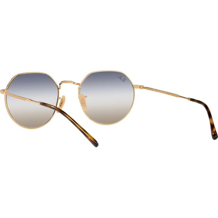 Ray Ban Jack Unisex Γυαλιά Ηλίου με Χρυσό Μεταλλικό Σκελετό και Πολύχρωμο Ντεγκραντέ Φακό RB3565 001/GD 51