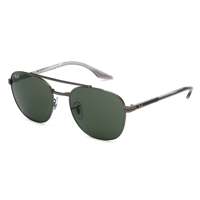 Ray Ban Unisex Γυαλιά Ηλίου RB3688 004/31 - Γκρι Μεταλλικός Σκελετός με Πράσινο Φακό