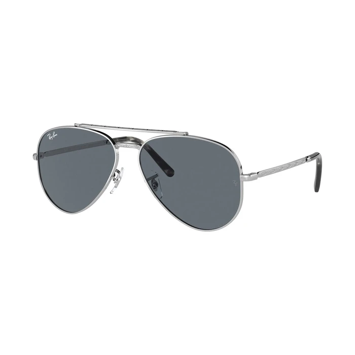 Ray Ban Aviator Unisex Γυαλιά Ηλίου RB3625 Ασημί Μεταλλικό Σκελετό με Μπλε Φακό 62mm