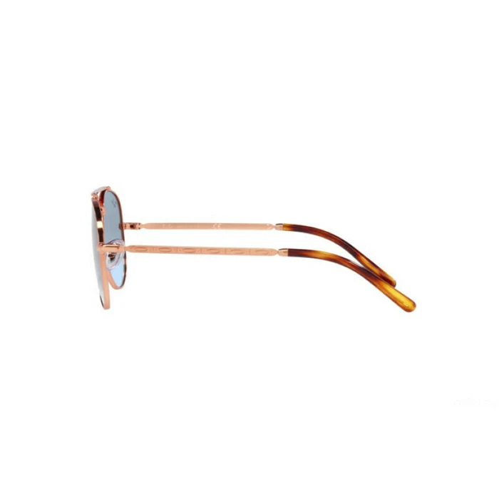 Ray Ban Aviator Unisex Γυαλιά Ηλίου RB3625 9202/3F 62mm Ροζ Χρυσό Μεταλλικό Σκελετό με Γαλάζιο Ντεγκραντέ Φακό